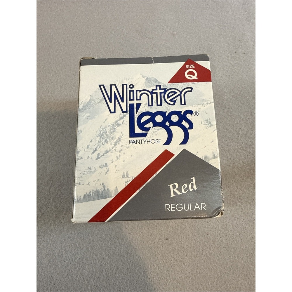 NEW Pantyhose Hosieryโ Winter Leggs Red Regular Size Q